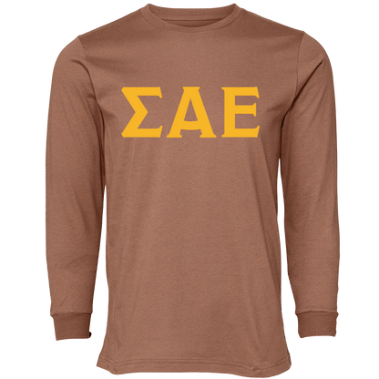 Sigma Alpha Epsilon Lettered Long Sleeve T-Shirts