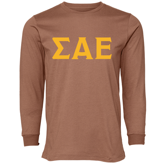 Sigma Alpha Epsilon Lettered Long Sleeve T-Shirts