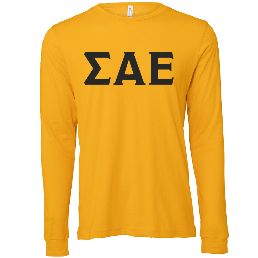 Sigma Alpha Epsilon Lettered Long Sleeve T-Shirts