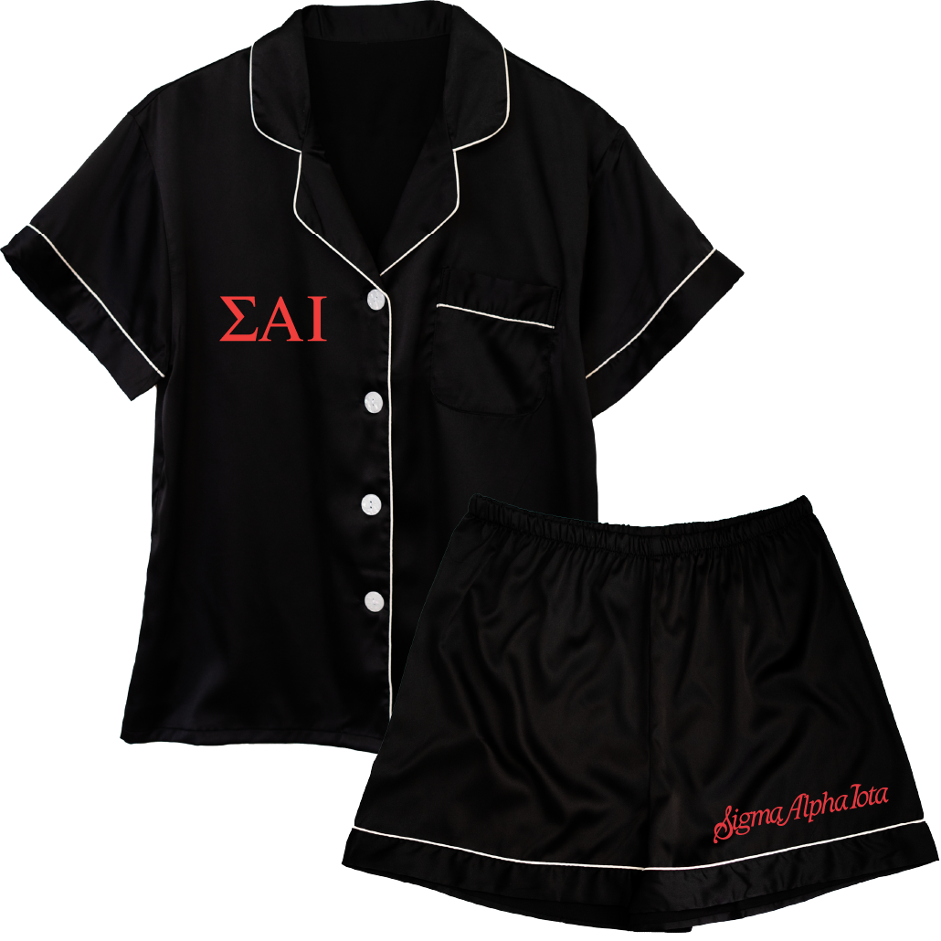 Sigma Alpha Iota Embroidered Ladies' Pajama Sets