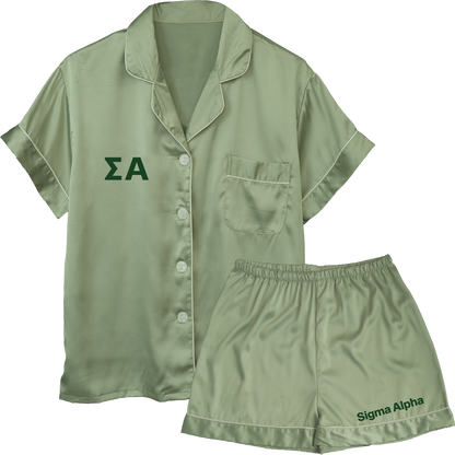 Sigma Alpha Embroidered Ladies' Pajama Sets