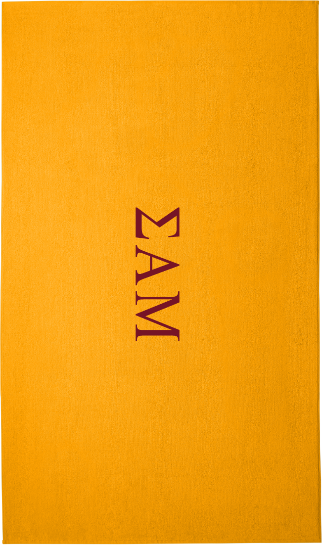 Sigma Alpha Mu Lettered Beach Towels