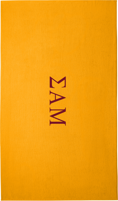 Sigma Alpha Mu Lettered Beach Towels