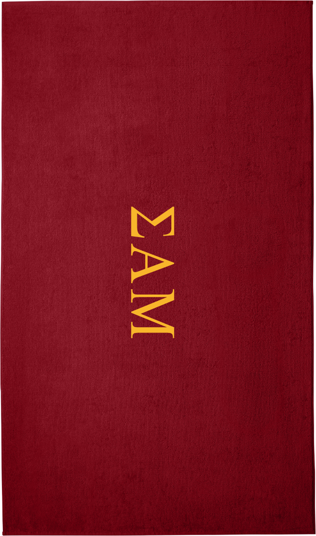 Sigma Alpha Mu Lettered Beach Towels