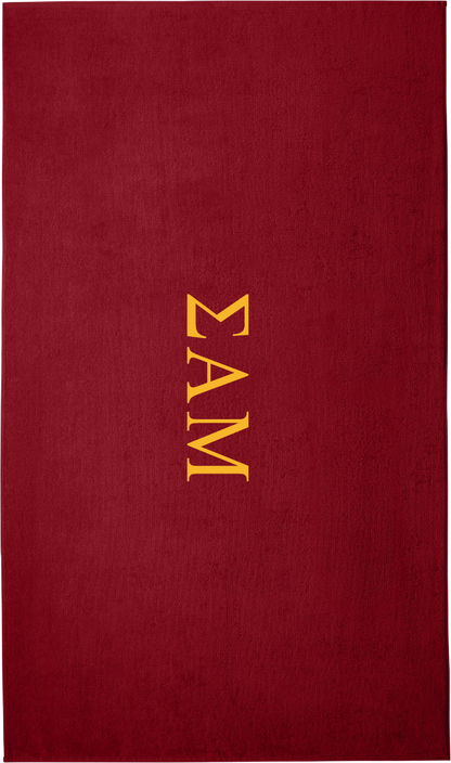 Sigma Alpha Mu Lettered Beach Towels