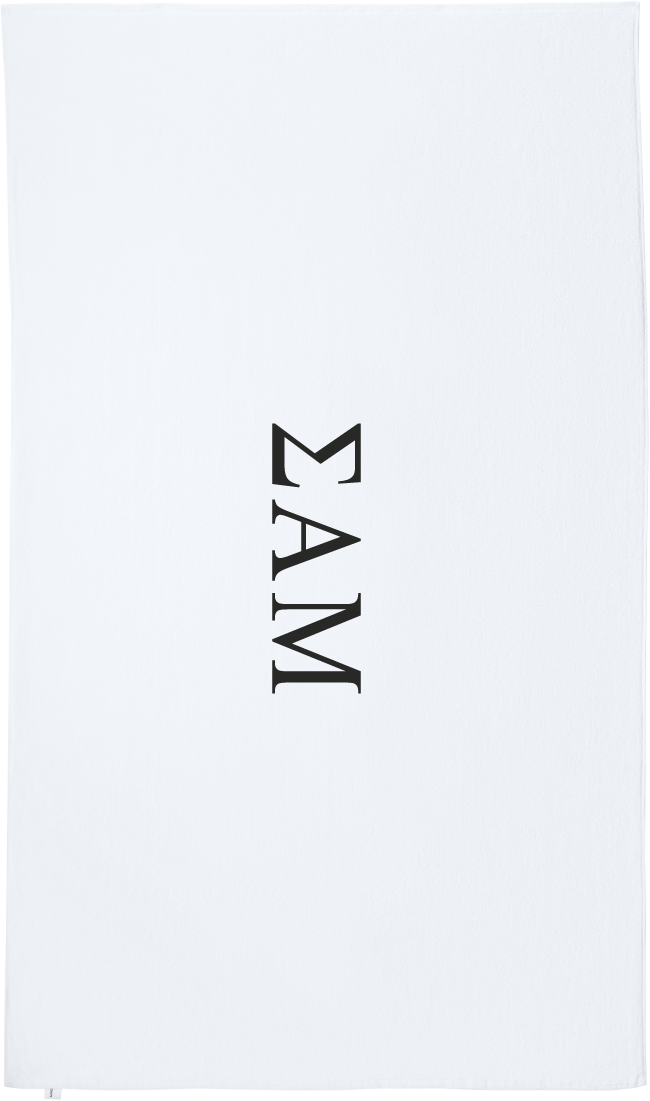 Sigma Alpha Mu Lettered Beach Towels