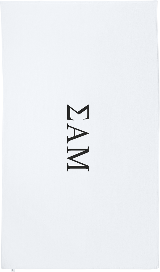 Sigma Alpha Mu Lettered Beach Towels