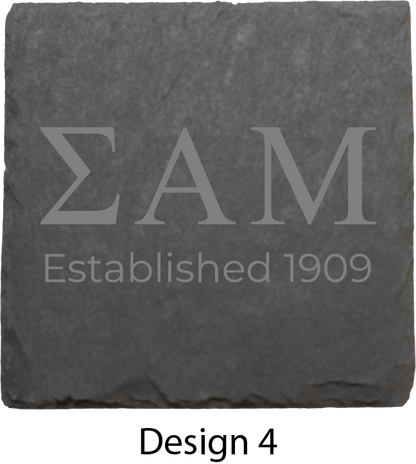 Sigma Alpha Mu Stone Coasters - 4-Pack