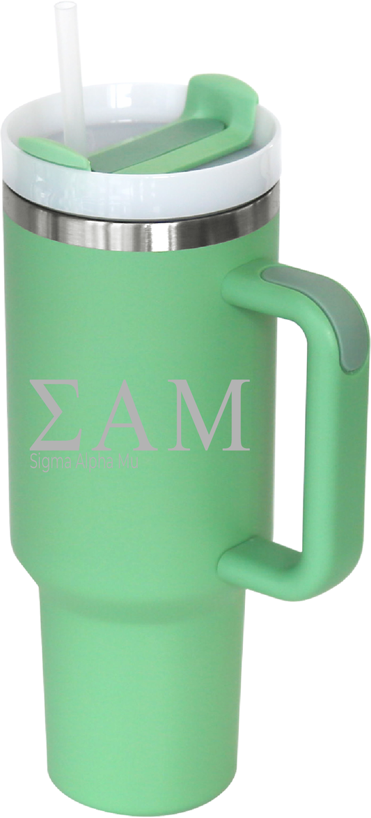 Sigma Alpha Mu Lettered 40oz Tumblers