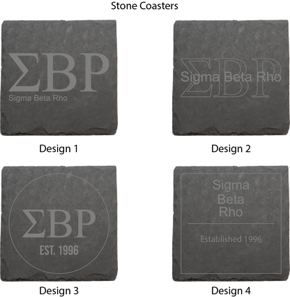 Sigma Beta Rho Stone Coasters - 4-Pack