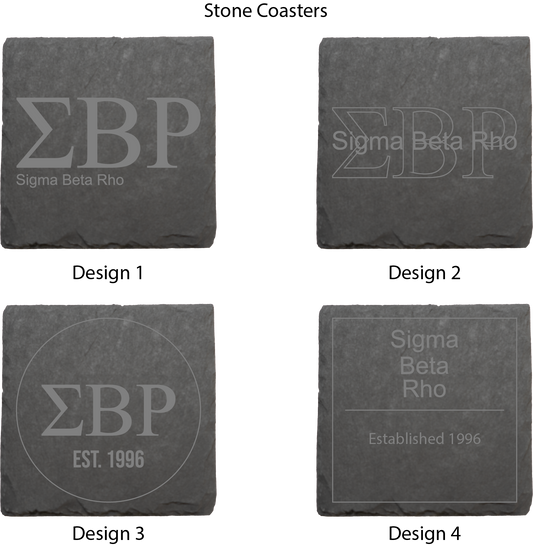 Sigma Beta Rho Stone Coasters - 4-Pack