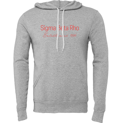 Sigma Beta Rho Embroidered Printed Name Hooded Sweatshirts