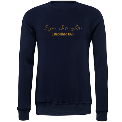 Sigma Beta Rho Embroidered Scripted Name Crewneck Sweatshirts