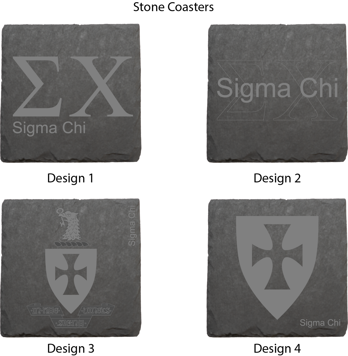 Sigma Chi Stone Coasters - 4-Pack