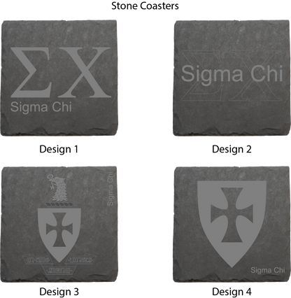 Sigma Chi Stone Coasters - 4-Pack