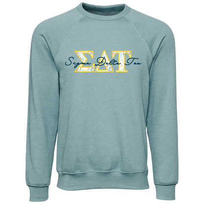 Sigma Delta Tau Applique Letters Crewneck Sweatshirt