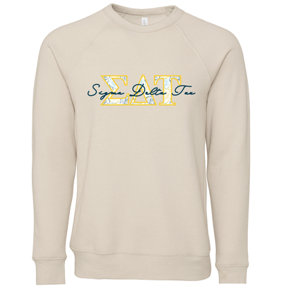 Sigma Delta Tau Applique Letters Crewneck Sweatshirt