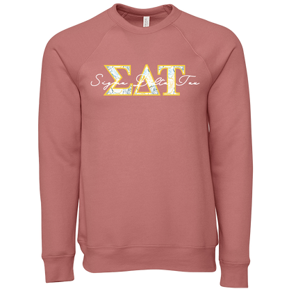 Sigma Delta Tau Applique Letters Crewneck Sweatshirt