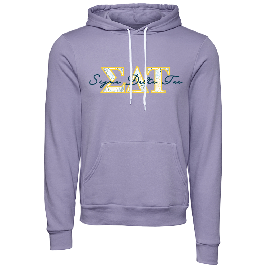 Sigma Delta Tau Applique Letters Hooded Sweatshirt