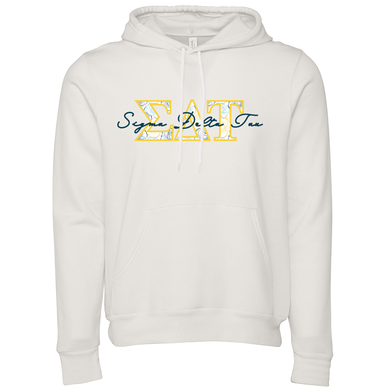Sigma Delta Tau Applique Letters Hooded Sweatshirt