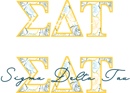 Sigma Delta Tau Applique Letters Hooded Sweatshirt