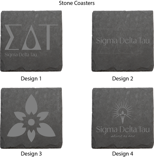 Sigma Delta Tau Stone Coasters - 4-Pack