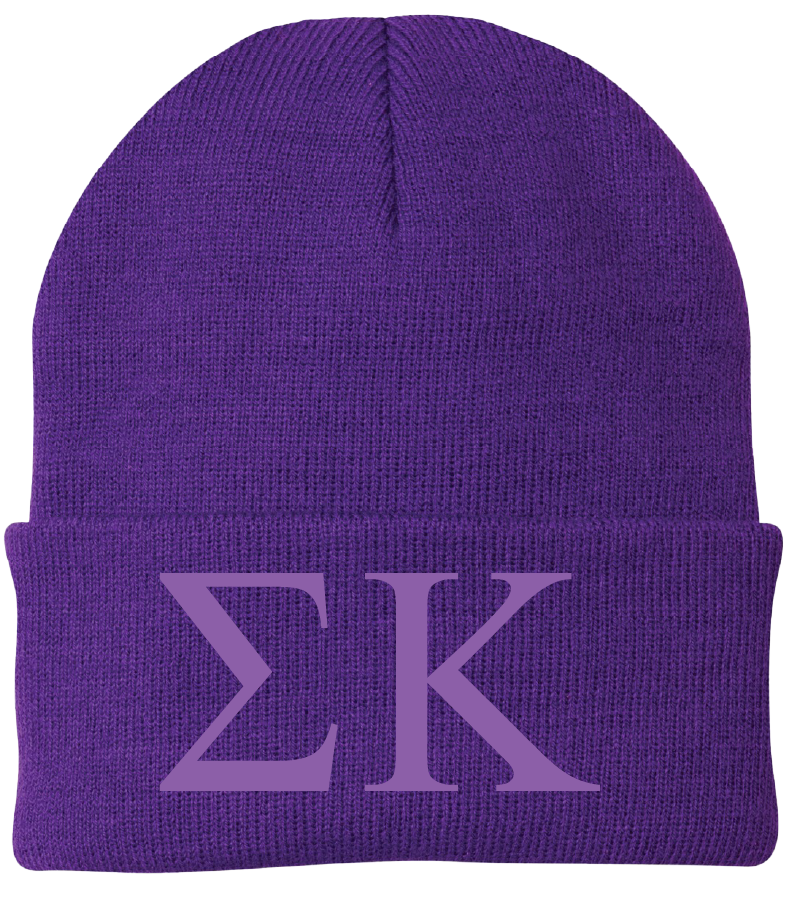 Sigma Kappa Lettered Beanies