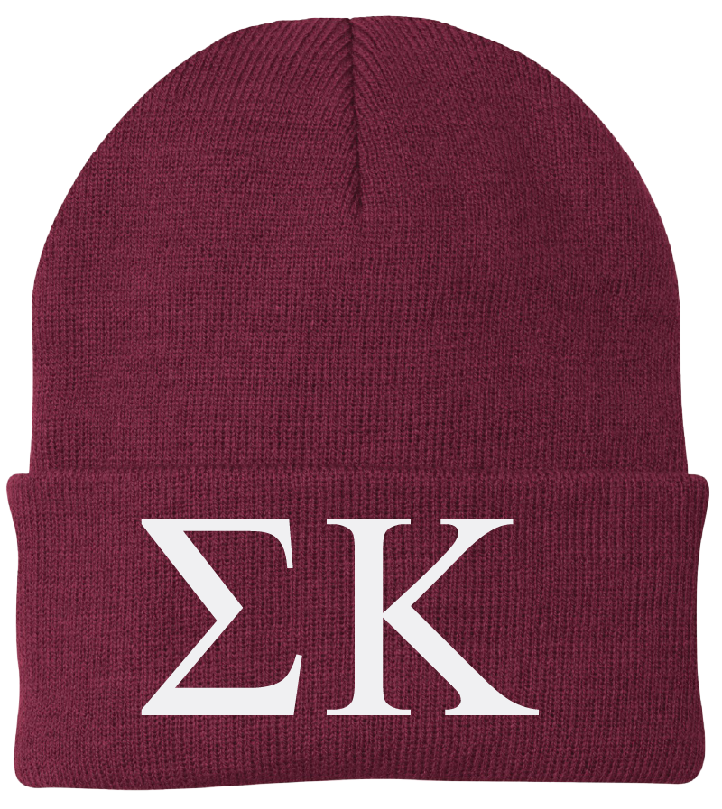 Sigma Kappa Lettered Beanies