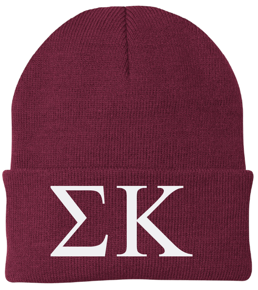 Sigma Kappa Lettered Beanies