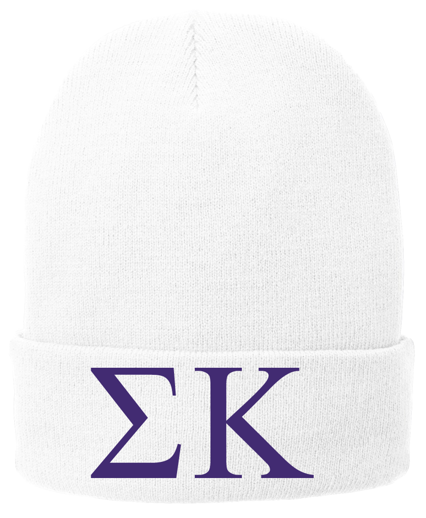 Sigma Kappa Lettered Beanies