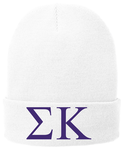 Sigma Kappa Lettered Beanies