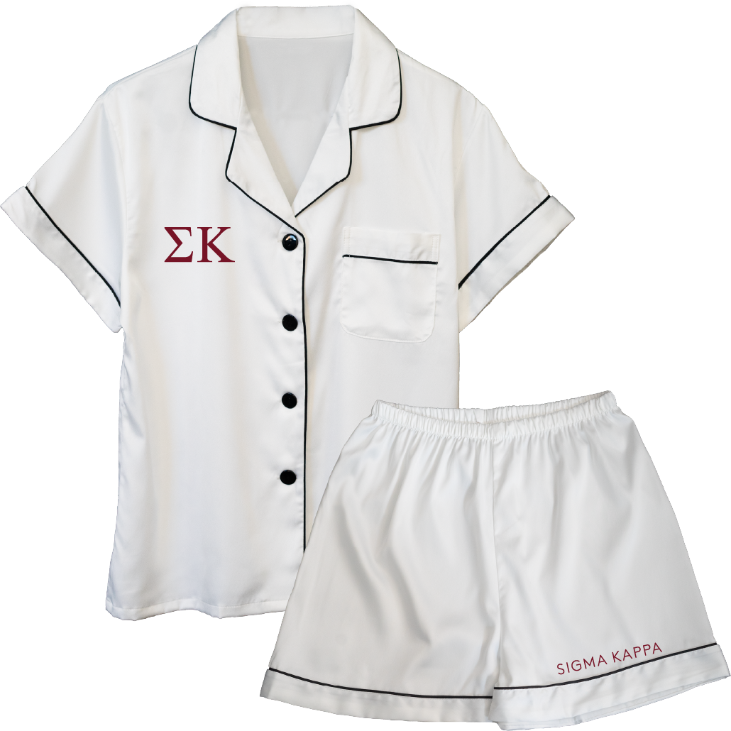 Sigma Kappa Embroidered Ladies' Pajama Sets