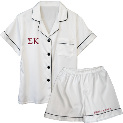 Sigma Kappa Embroidered Ladies' Pajama Sets