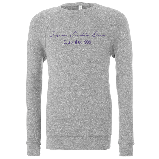 Sigma Lambda Beta Embroidered Scripted Name Crewneck Sweatshirts
