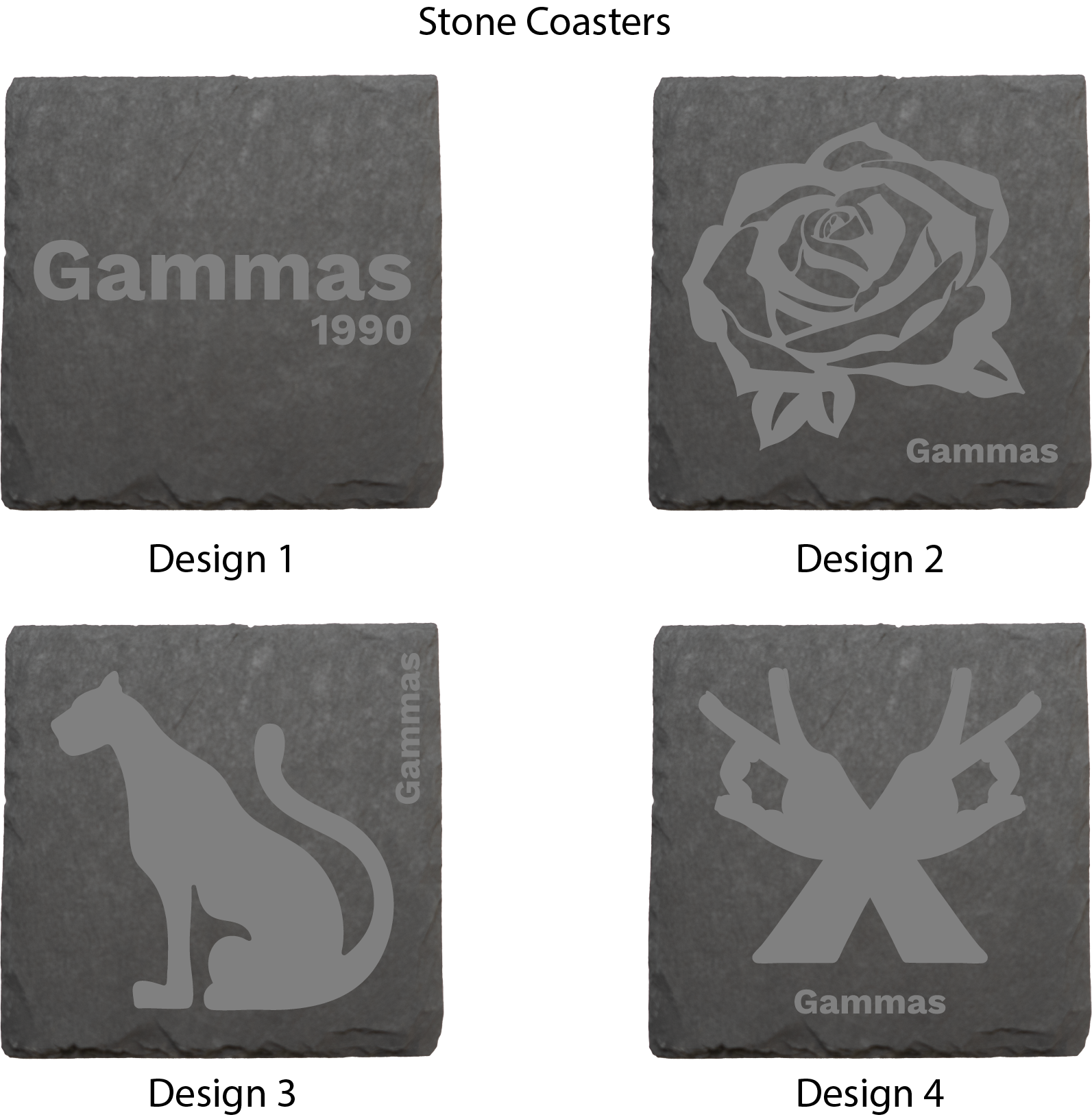 Sigma Lambda Gamma Stone Coasters - 4-Pack