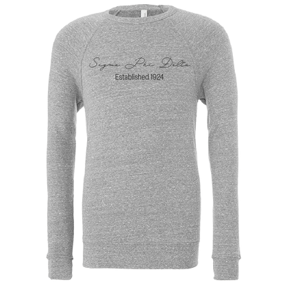 Sigma Phi Delta Embroidered Scripted Name Crewneck Sweatshirts