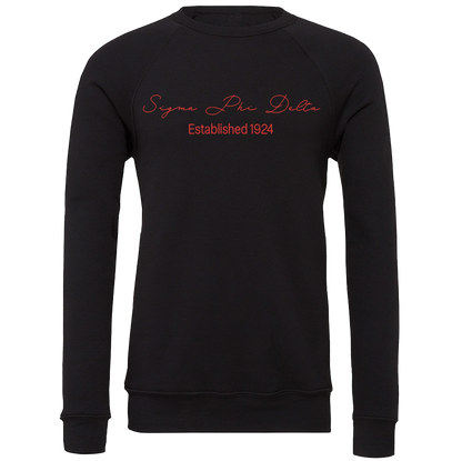 Sigma Phi Delta Embroidered Scripted Name Crewneck Sweatshirts