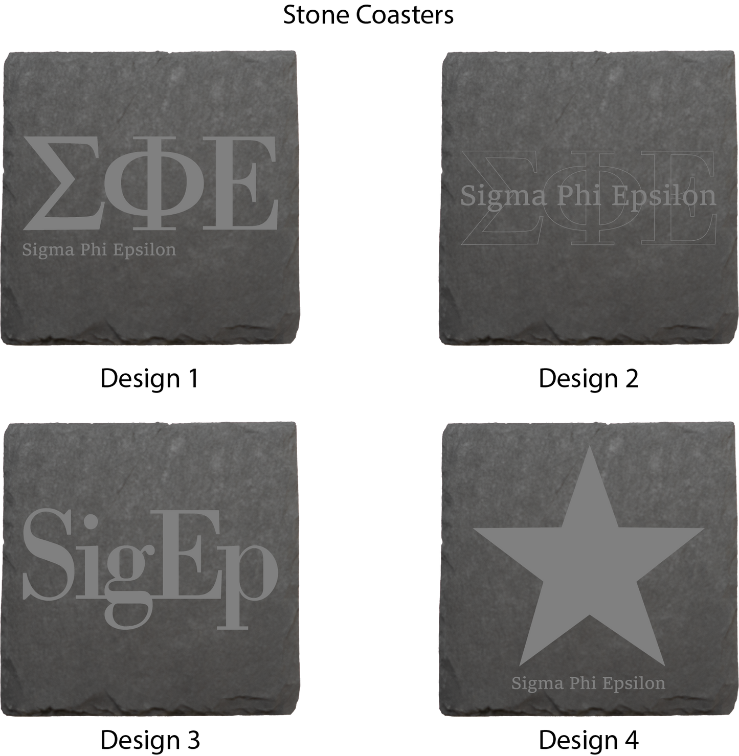 Sigma Phi Epsilon Stone Coasters - 4-Pack