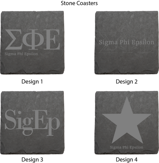 Sigma Phi Epsilon Stone Coasters - 4-Pack