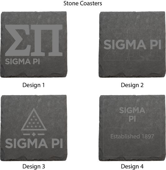 Sigma Pi Stone Coasters - 4-Pack