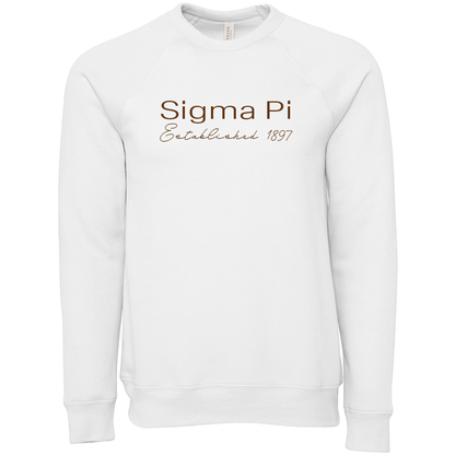 Sigma Pi Embroidered Printed Name Crewneck Sweatshirts