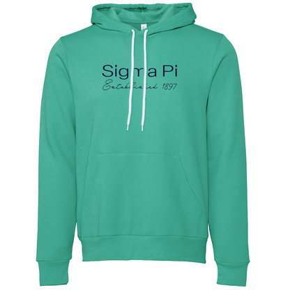 Sigma Pi Embroidered Printed Name Hooded Sweatshirts