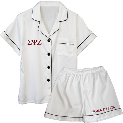 Sigma Psi Zeta Embroidered Ladies' Pajama Sets