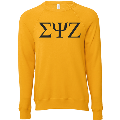 Sigma Psi Zeta Embroidered Lettered Crewneck Sweatshirts