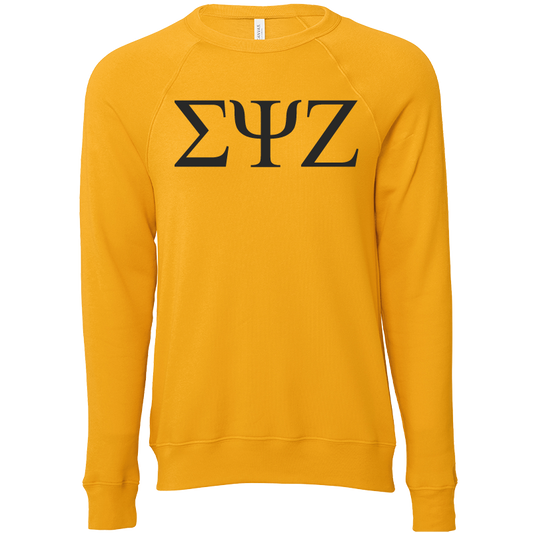 Sigma Psi Zeta Embroidered Lettered Crewneck Sweatshirts