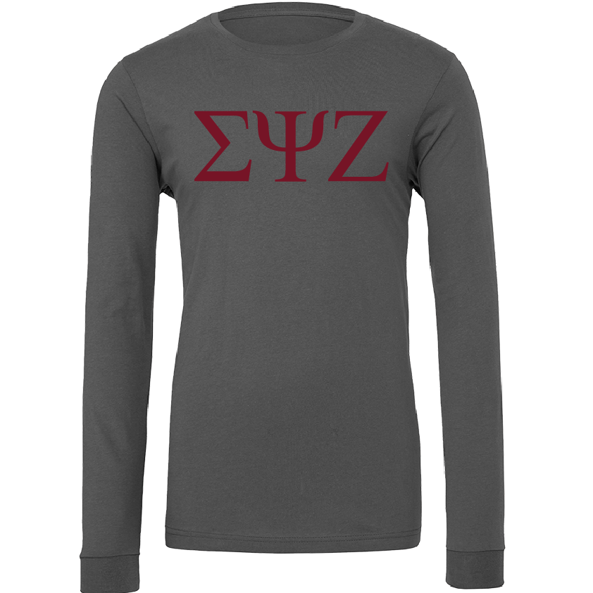 Sigma Psi Zeta Lettered Long Sleeve T-Shirts