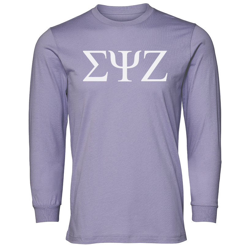 Sigma Psi Zeta Lettered Long Sleeve T-Shirts