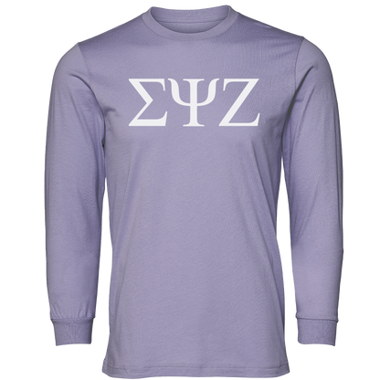 Sigma Psi Zeta Lettered Long Sleeve T-Shirts