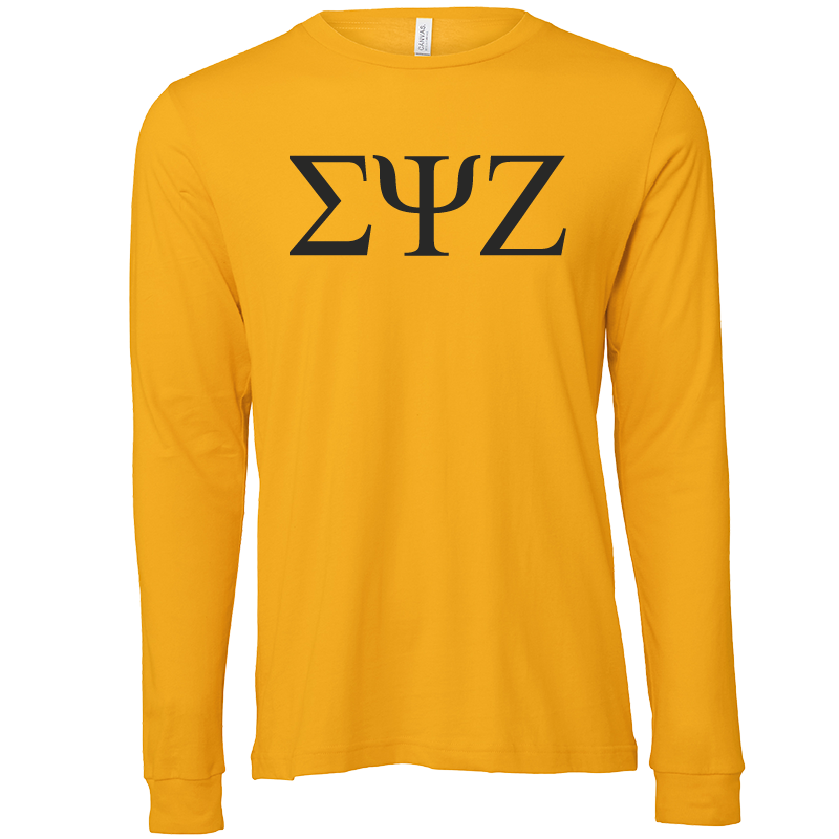 Sigma Psi Zeta Lettered Long Sleeve T-Shirts
