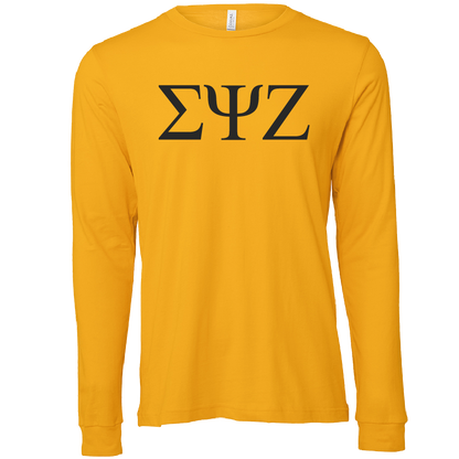 Sigma Psi Zeta Lettered Long Sleeve T-Shirts
